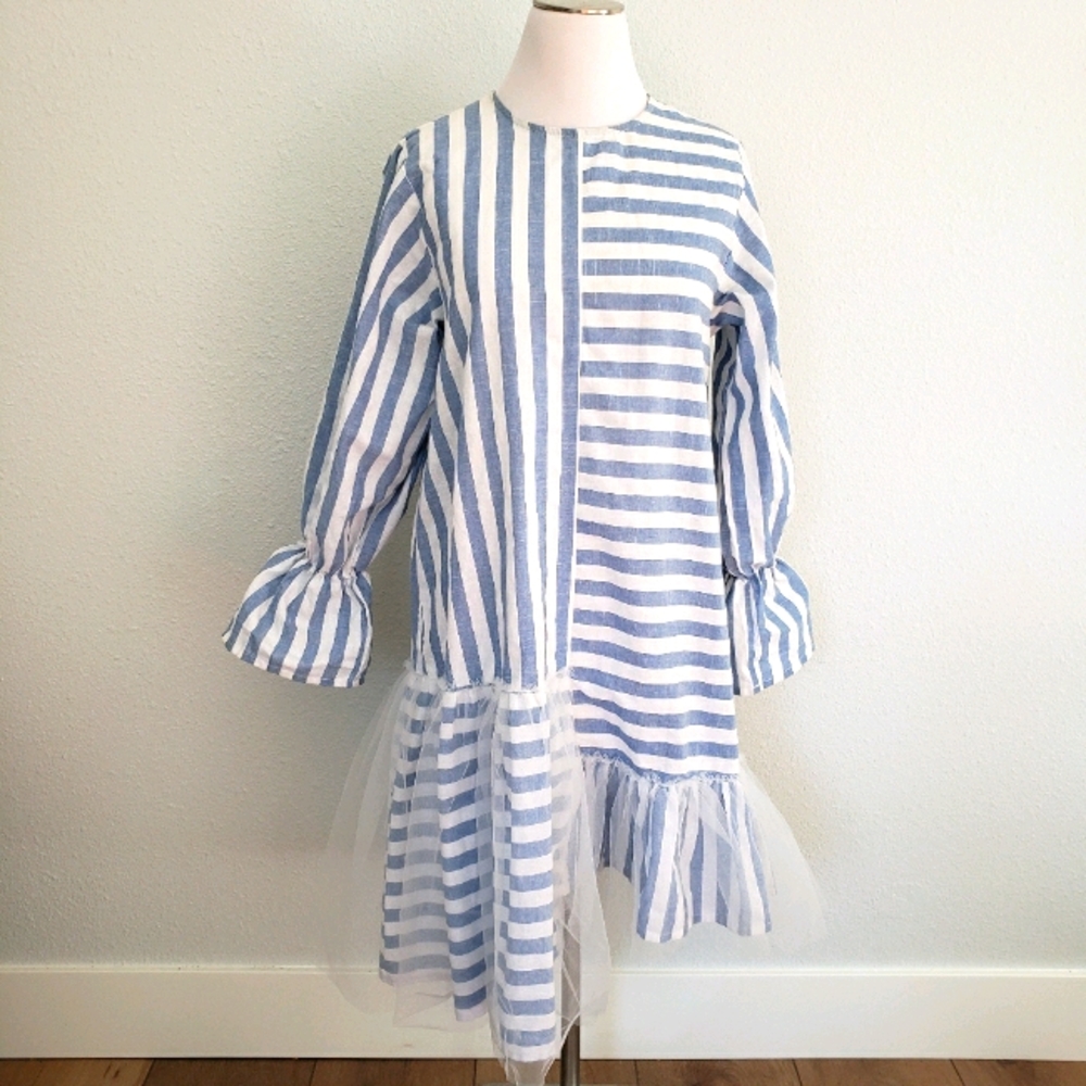 I Love Friday Asymmetrical Linen Dress Size S